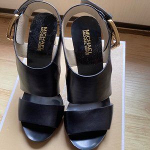 Michael Kors Black Leather Heels - Carla - NIB